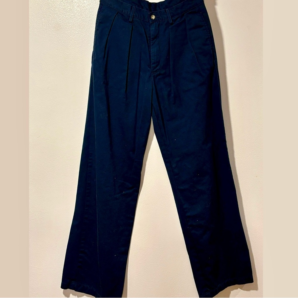 Denimist | Blair Double Pleated Pants in Navy | 27